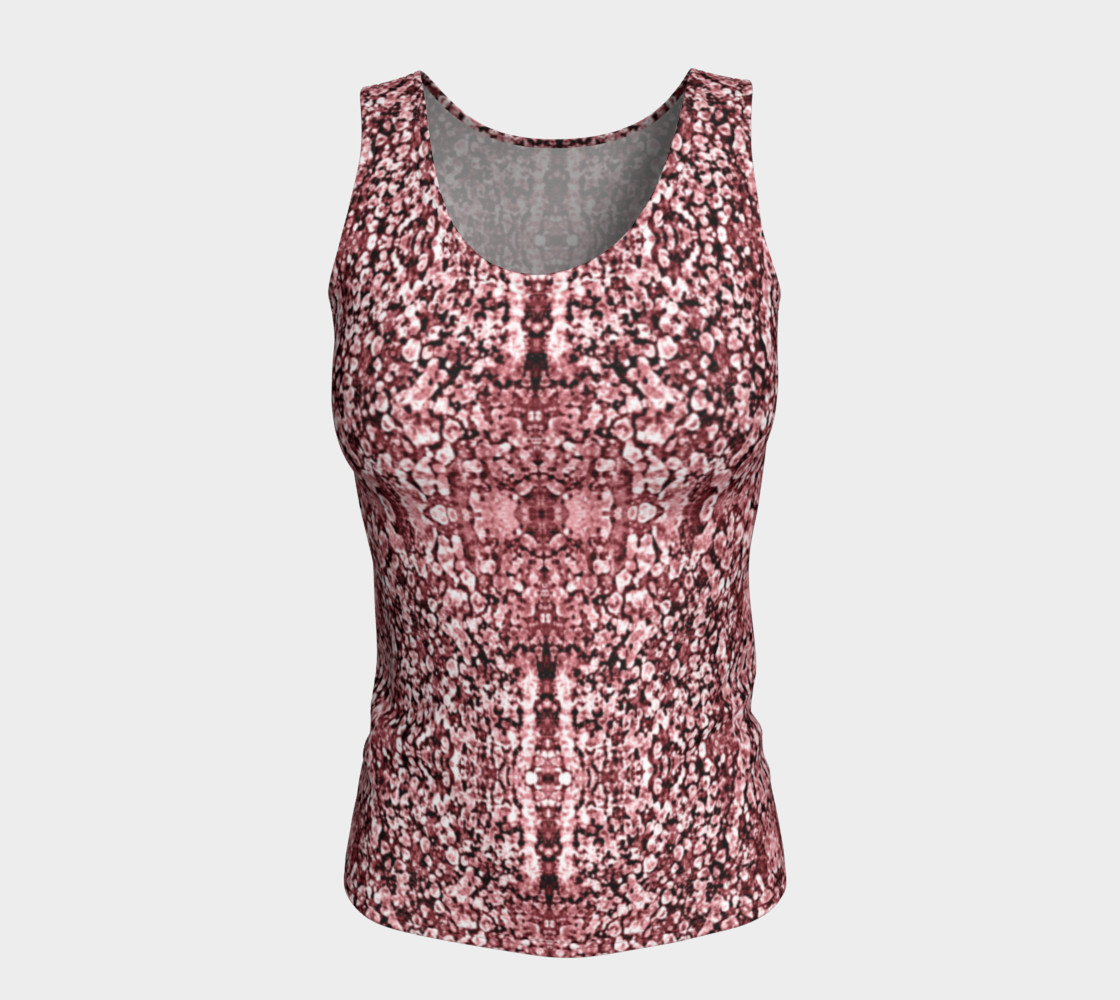 Rose Stone Mosaic Fitted Tank Top preview #5