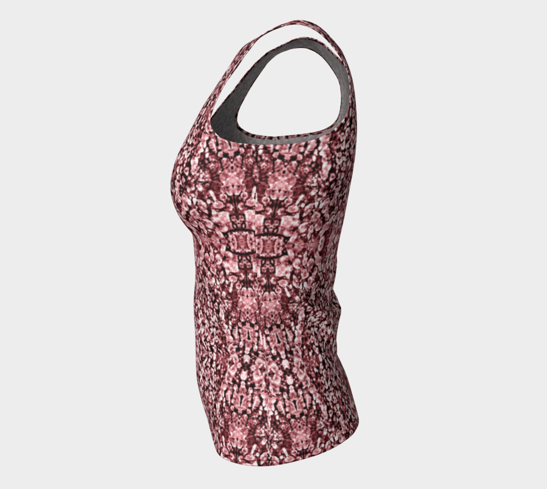 Rose Stone Mosaic Fitted Tank Top preview #7