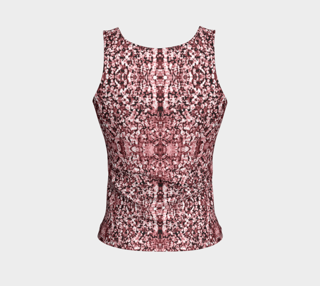 Rose Stone Mosaic Fitted Tank Top preview #2