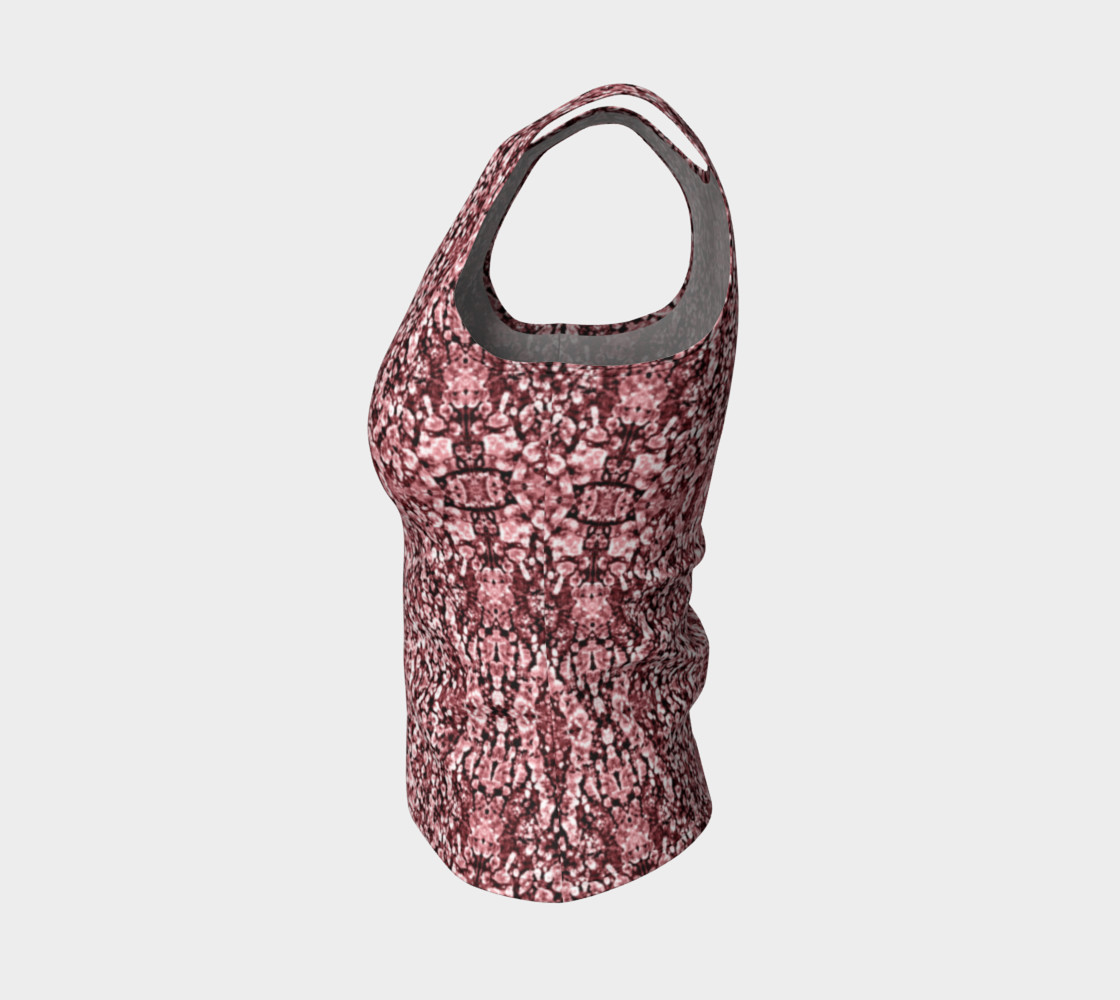Rose Stone Mosaic Fitted Tank Top preview #3