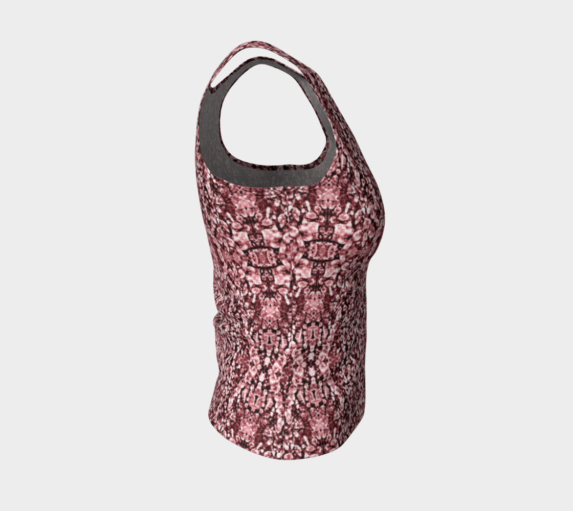 Rose Stone Mosaic Fitted Tank Top preview #4