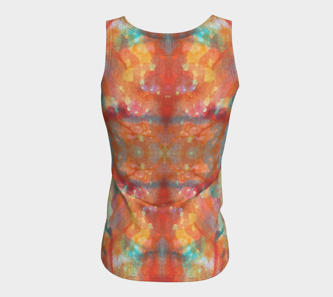 Aperçu de Desert Sunset Fitted Tank Top #6