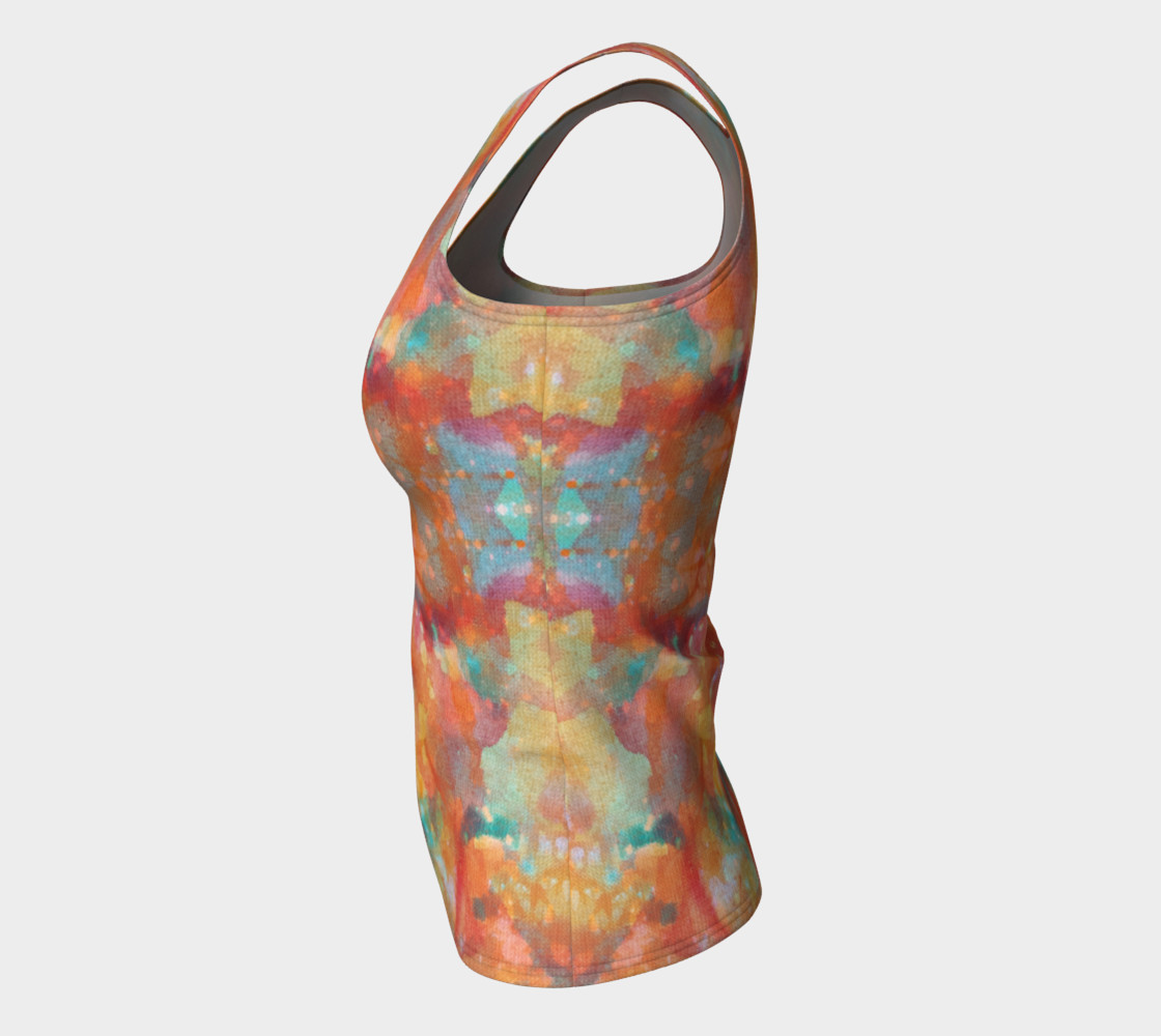 Aperçu de Desert Sunset Fitted Tank Top #7