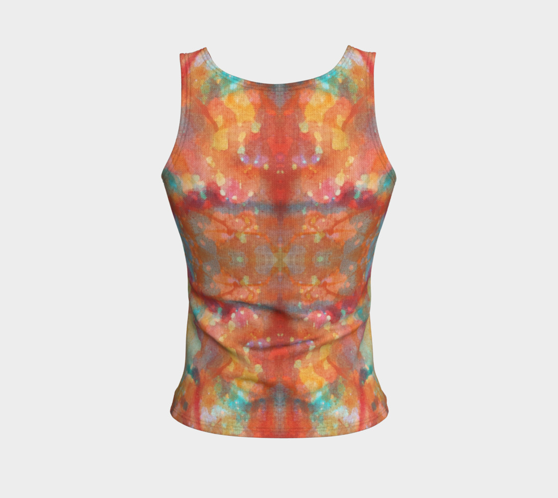 Aperçu de Desert Sunset Fitted Tank Top #2