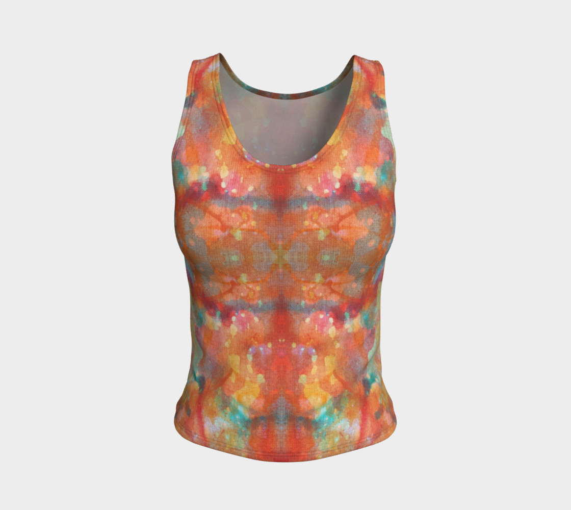 Aperçu de Desert Sunset Fitted Tank Top #1