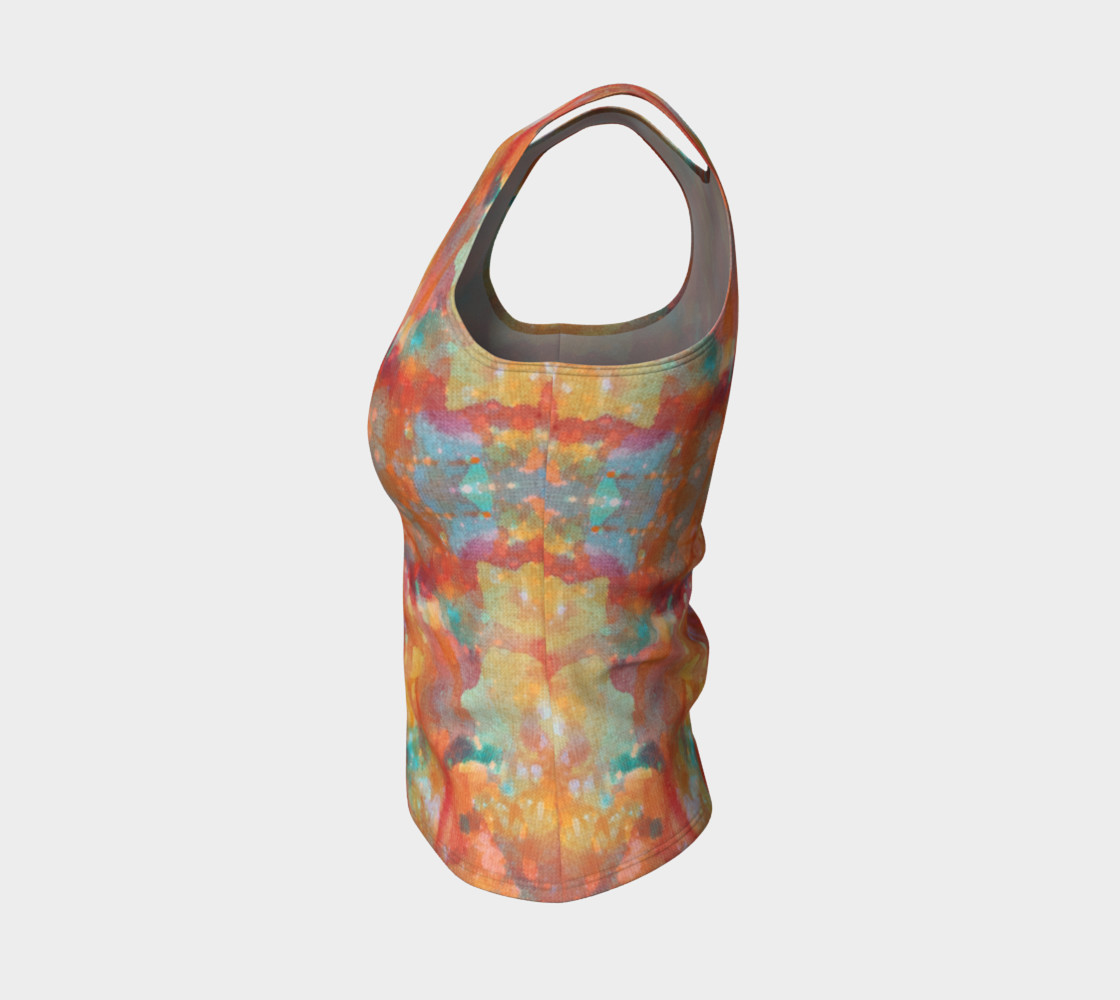 Aperçu de Desert Sunset Fitted Tank Top #3