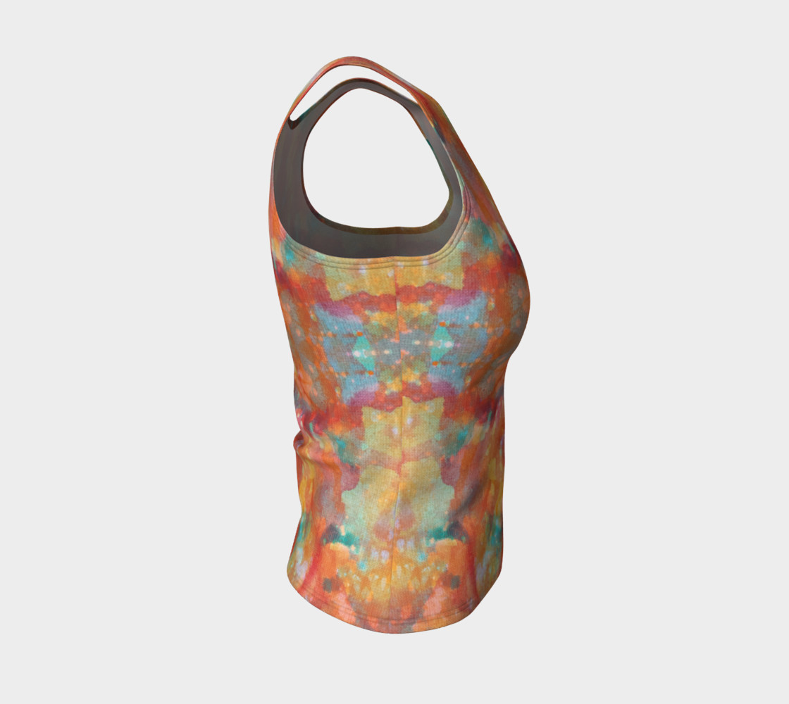 Aperçu de Desert Sunset Fitted Tank Top #4