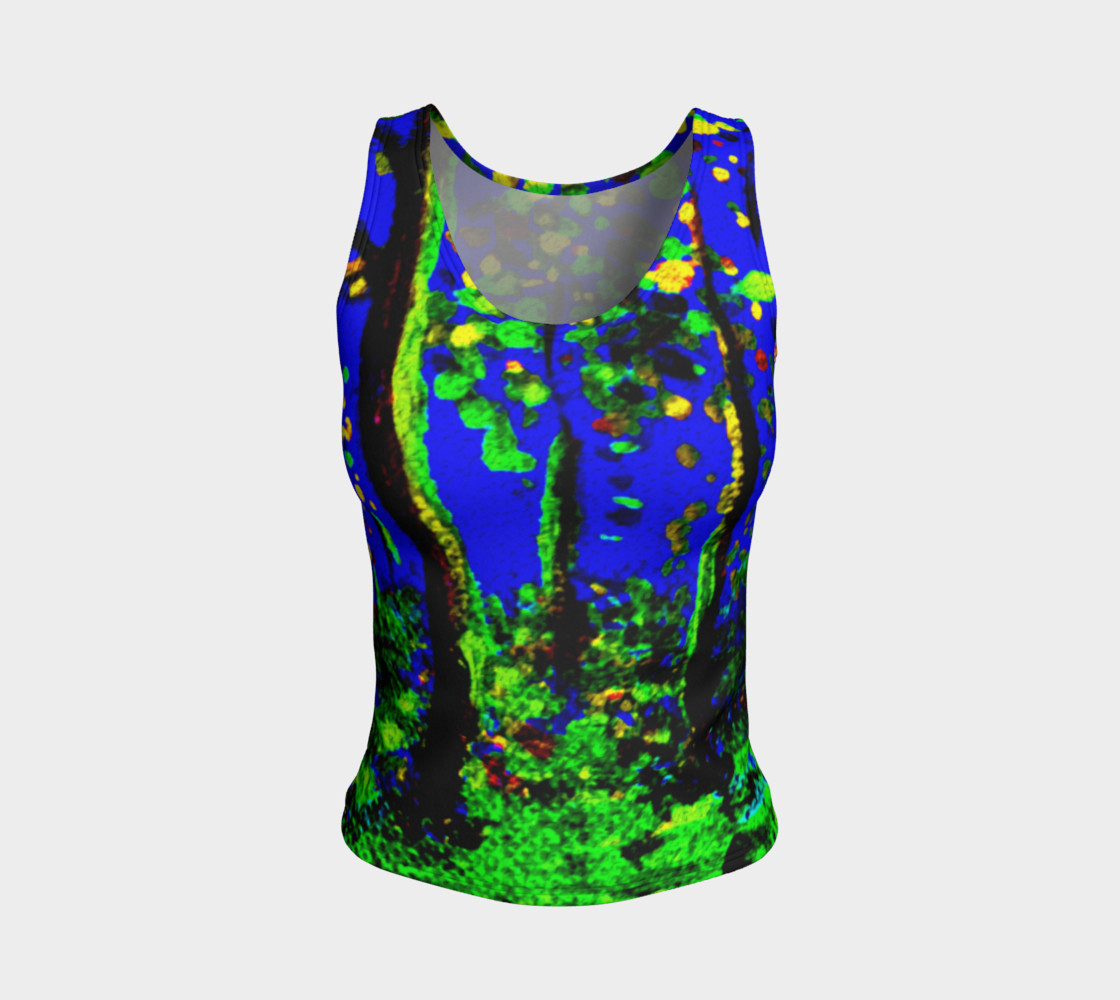 Aperçu de Magic Trees at Midnight Fitted Tank #1