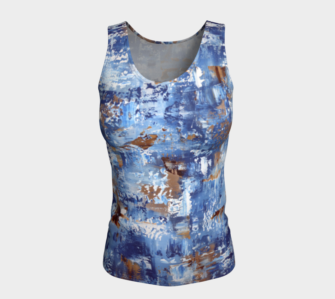 Blue fitted T Original MEC art printed preview #5