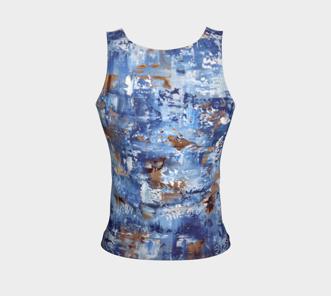 Blue fitted T Original MEC art printed preview #2