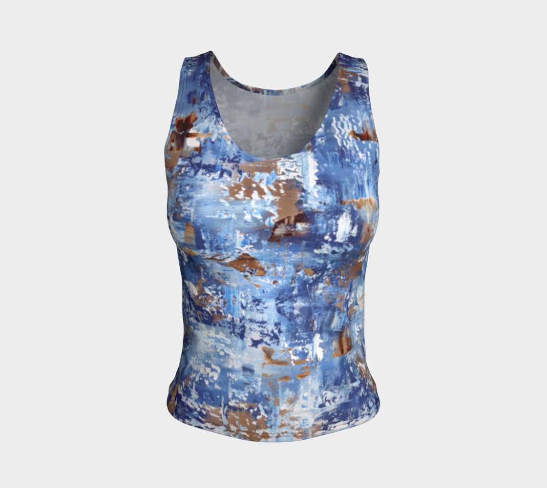 Blue fitted T Original MEC art printed preview #1