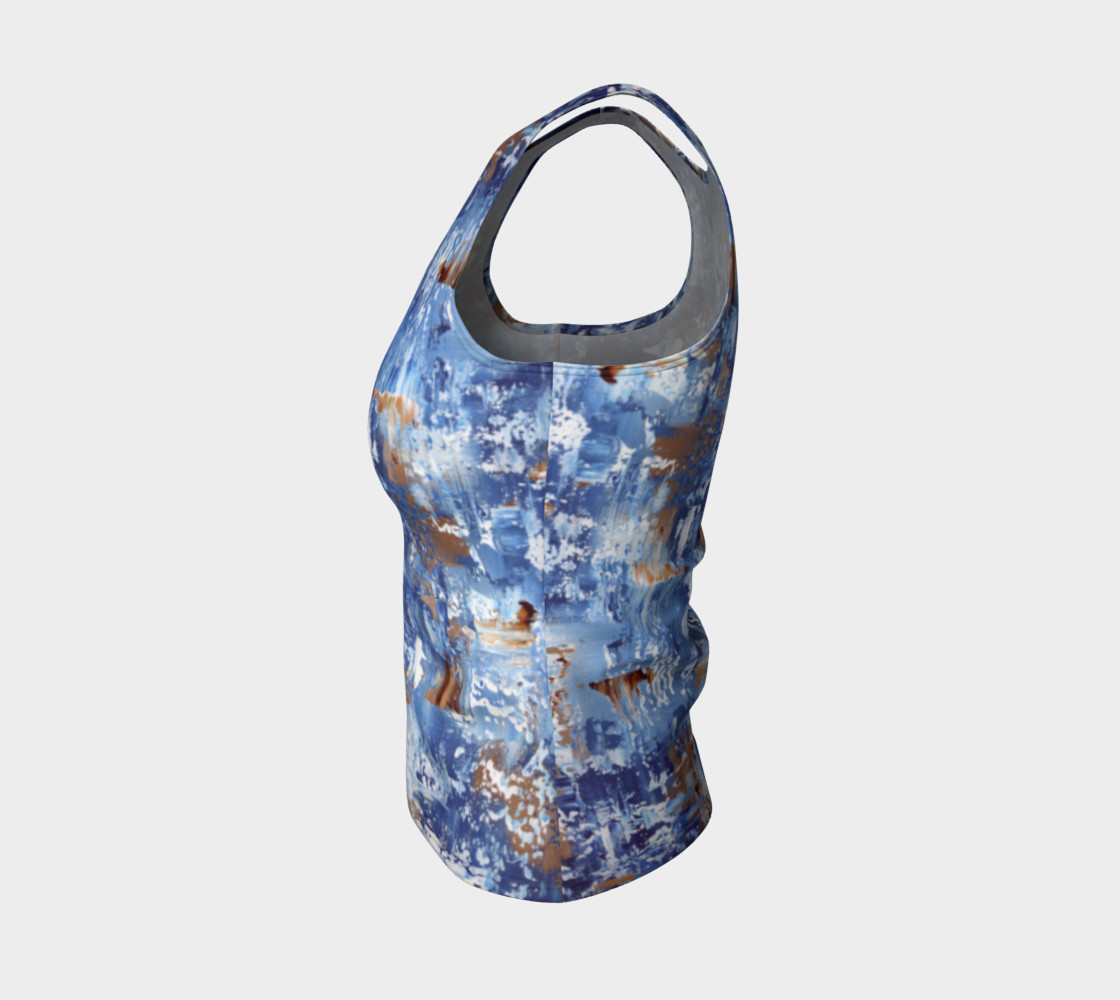 Blue fitted T Original MEC art printed preview #3