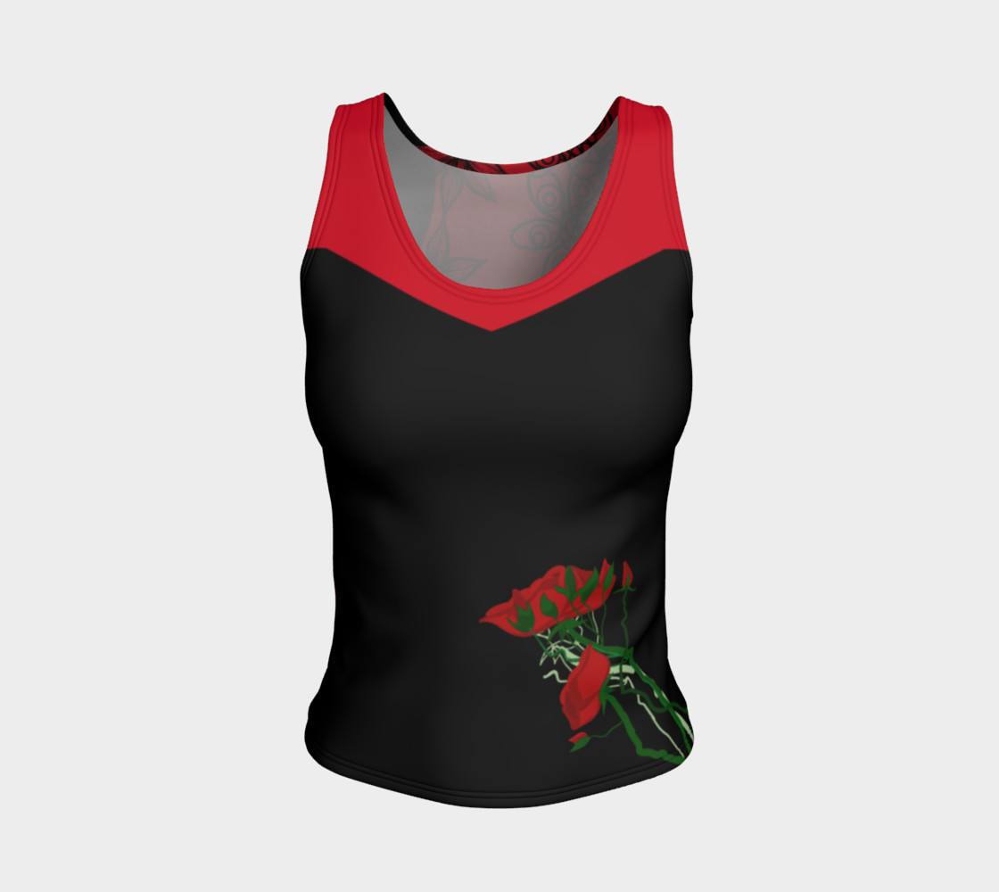 Rose Red Tank Fitted preview #1