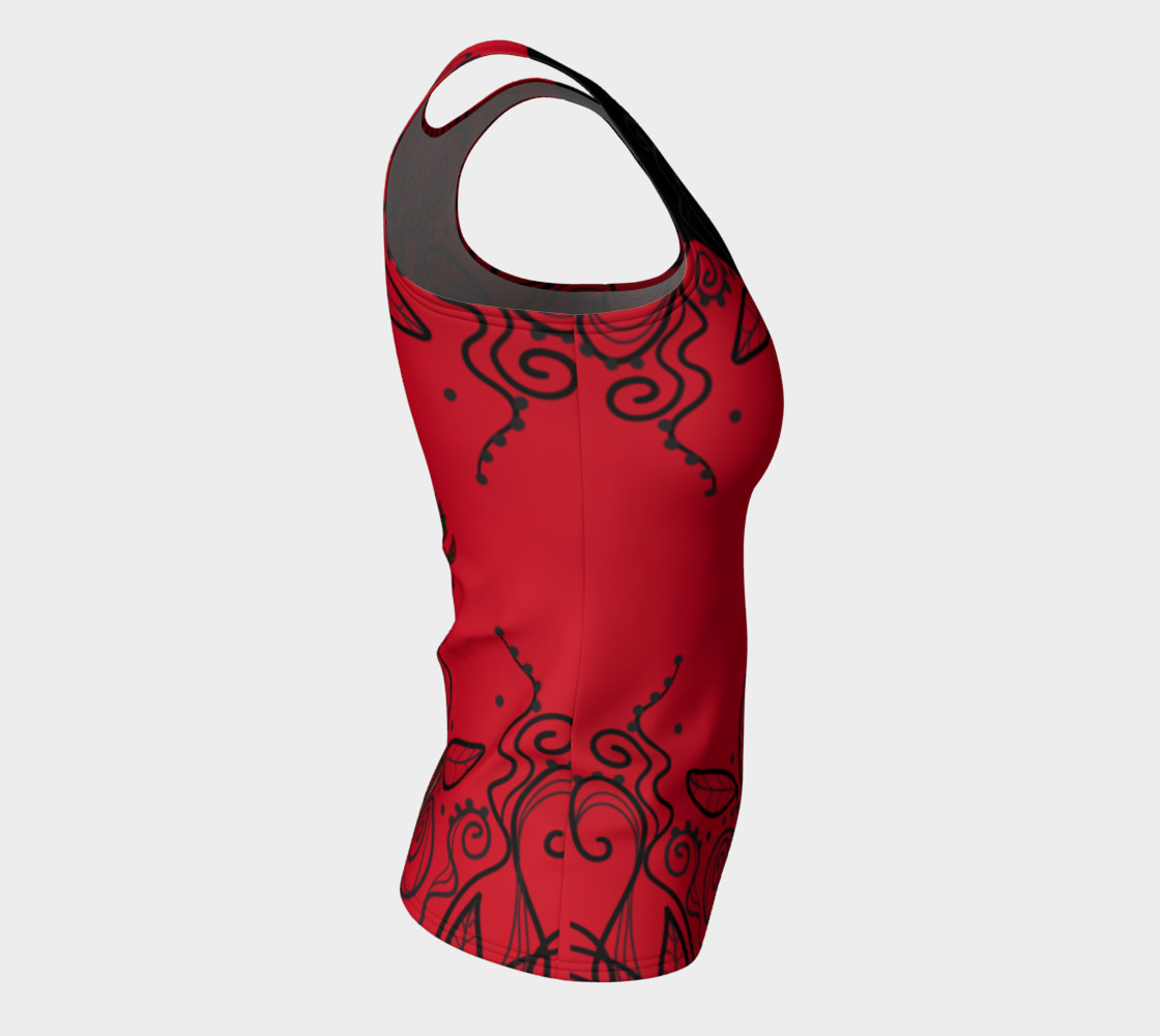 Rose Red Back Tank Fitted thumbnail #9
