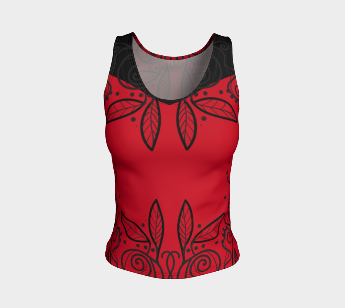 Rose Red Back Tank Fitted thumbnail #2
