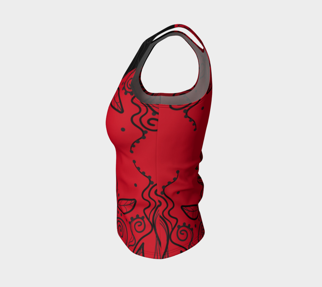Rose Red Back Tank Fitted thumbnail #4