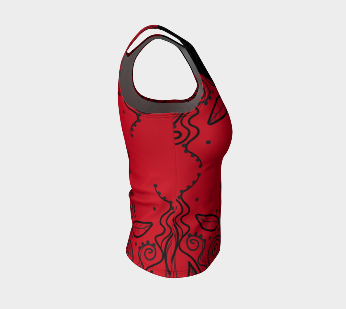 Rose Red Back Tank Fitted thumbnail #5