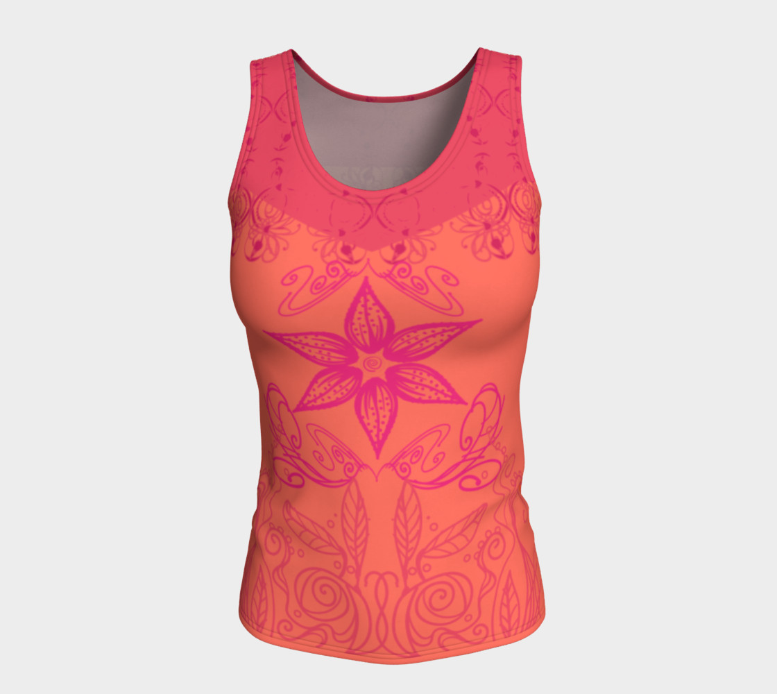 Coral Petal Fitted Tank preview #5