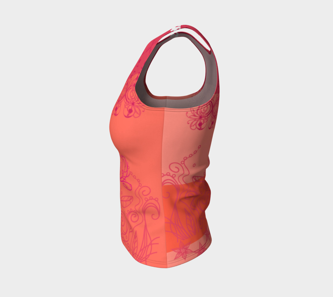 Coral Petal Fitted Tank preview #3