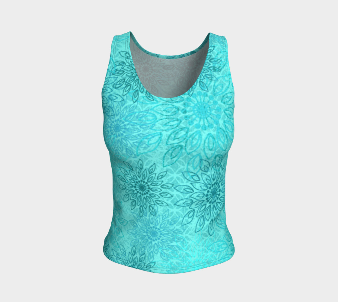Umsted Design Boho Gypsy Flower Fitted Crop Tops preview #1