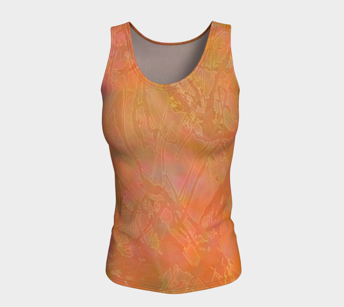 Aperçu de Orange Sherbet Fitted Tank #5