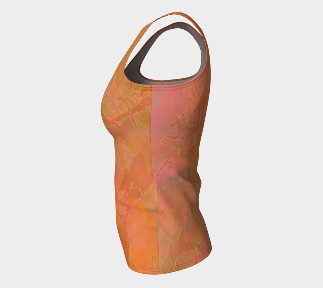 Aperçu de Orange Sherbet Fitted Tank #7