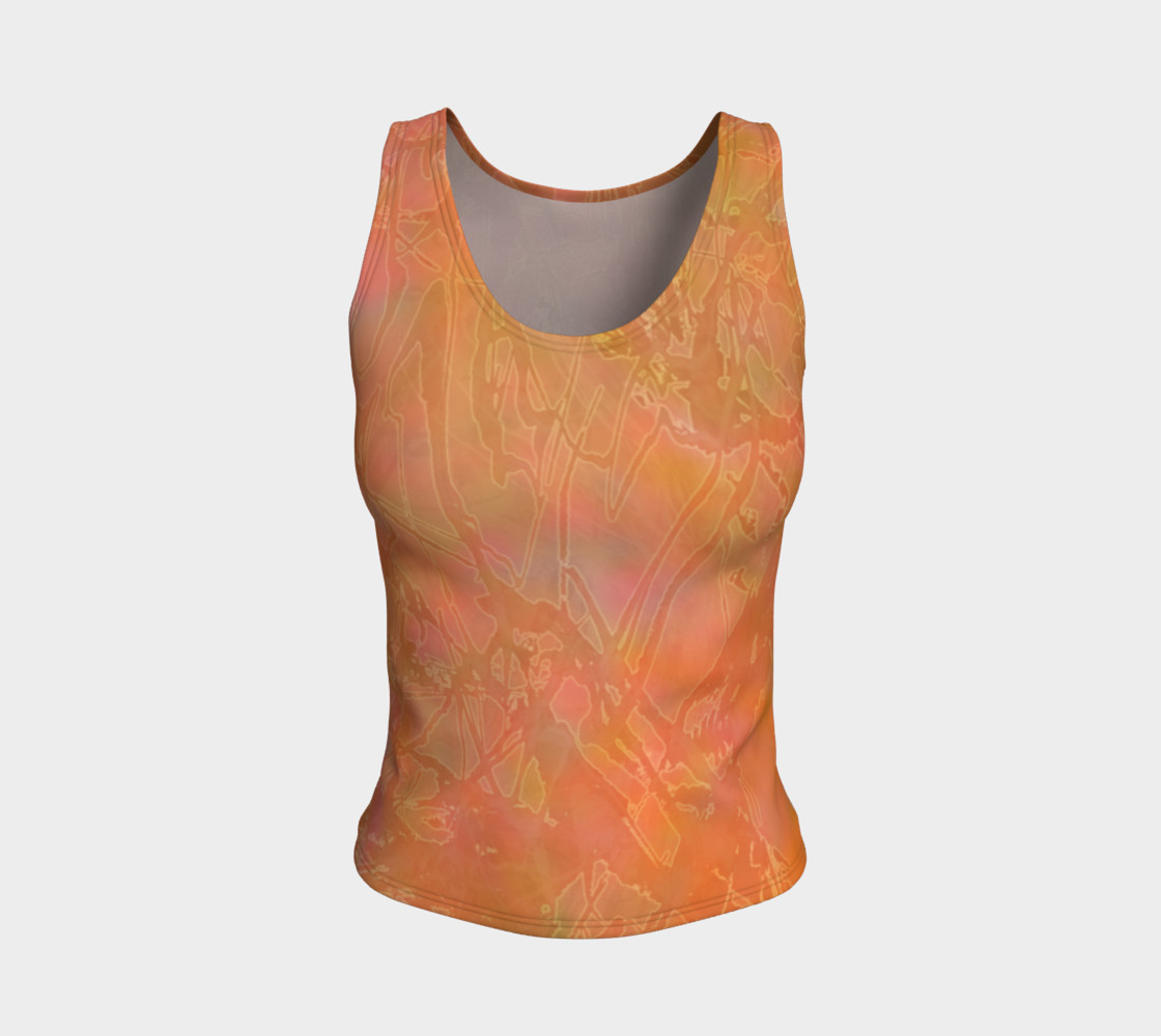 Aperçu de Orange Sherbet Fitted Tank #1