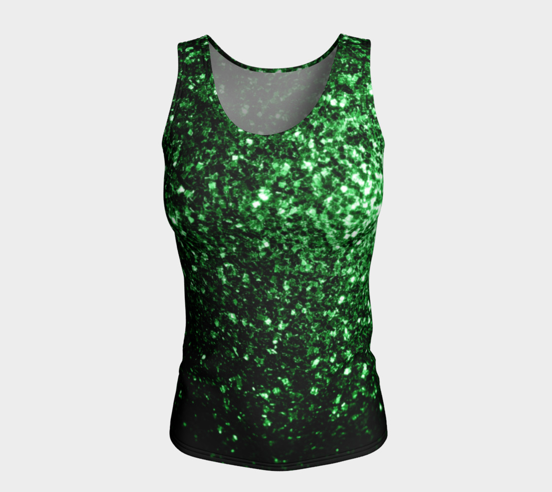 dark green sequin top