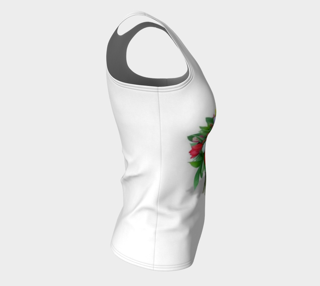 Flower Bouquet, long fitted tank top. preview #8