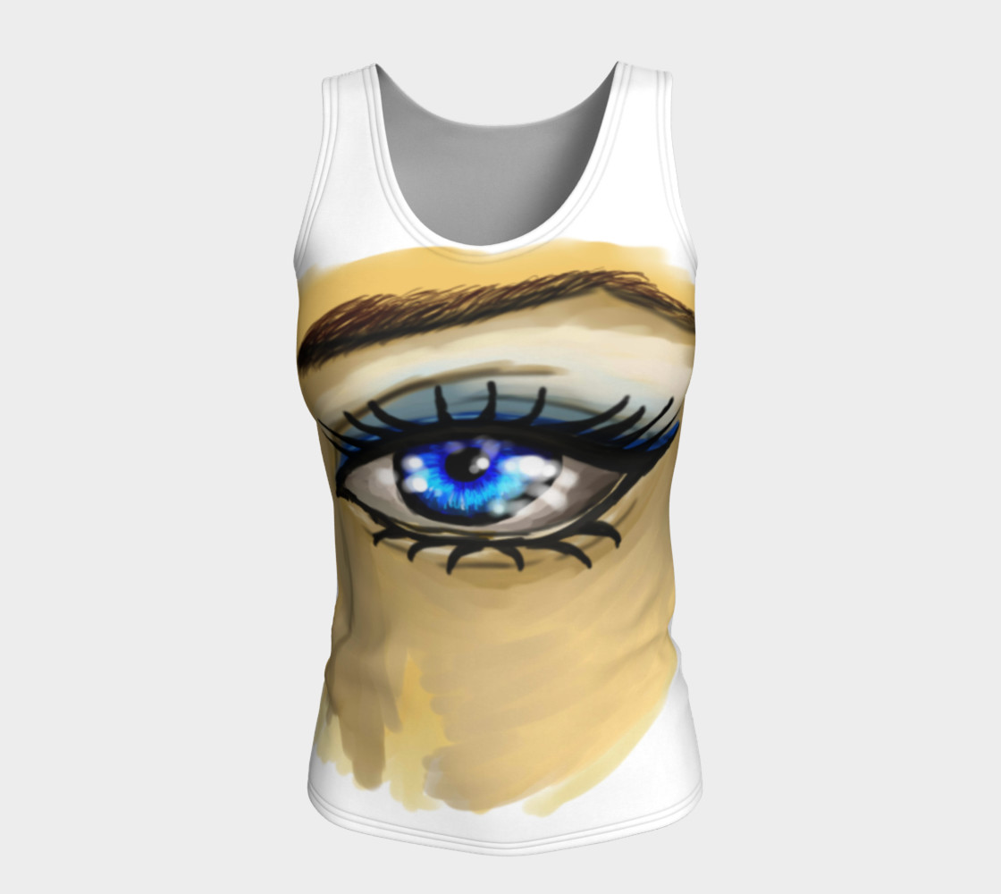 Blue painted eye digital art preview #5