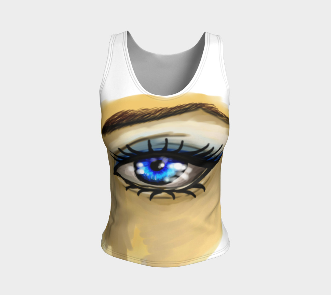 Blue painted eye digital art preview #1