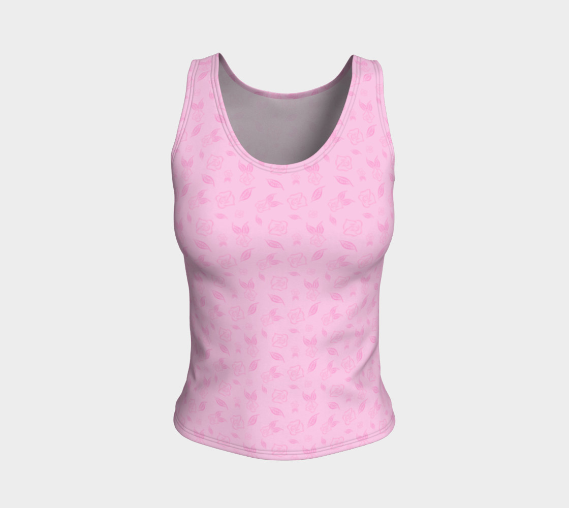 Cartoon Rose Fitted Tank Top preview #1