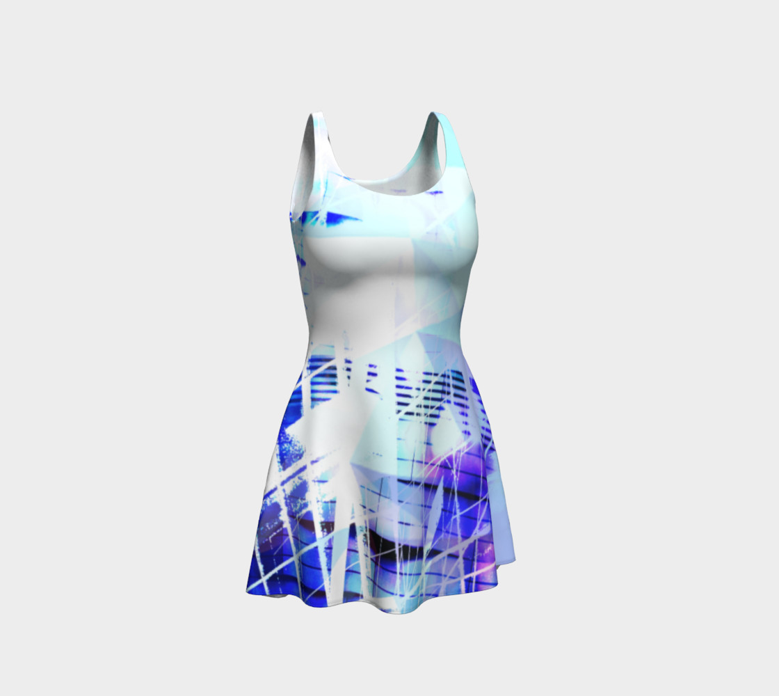 Cityscape Prisms Flare Dress 3D preview