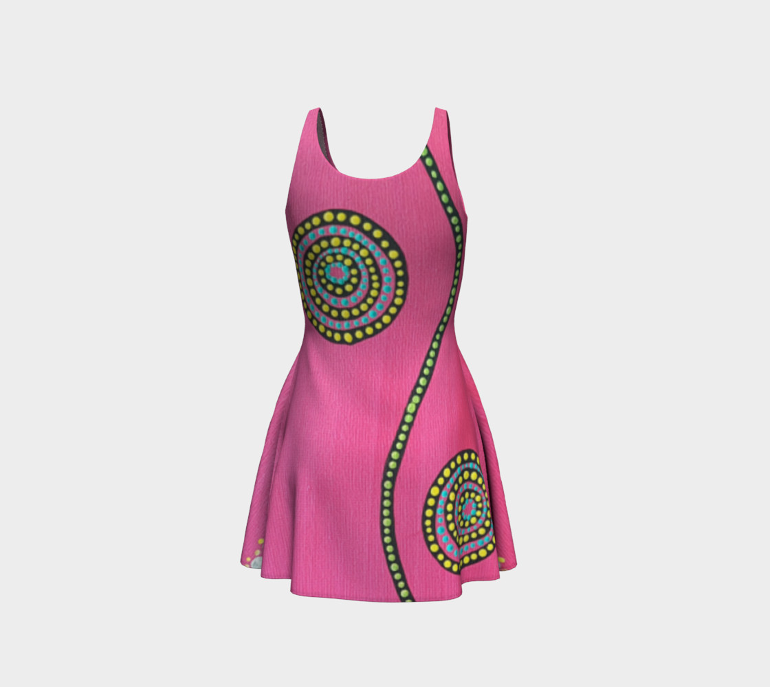 BlinkitArt Magenta Flare Dress preview #3
