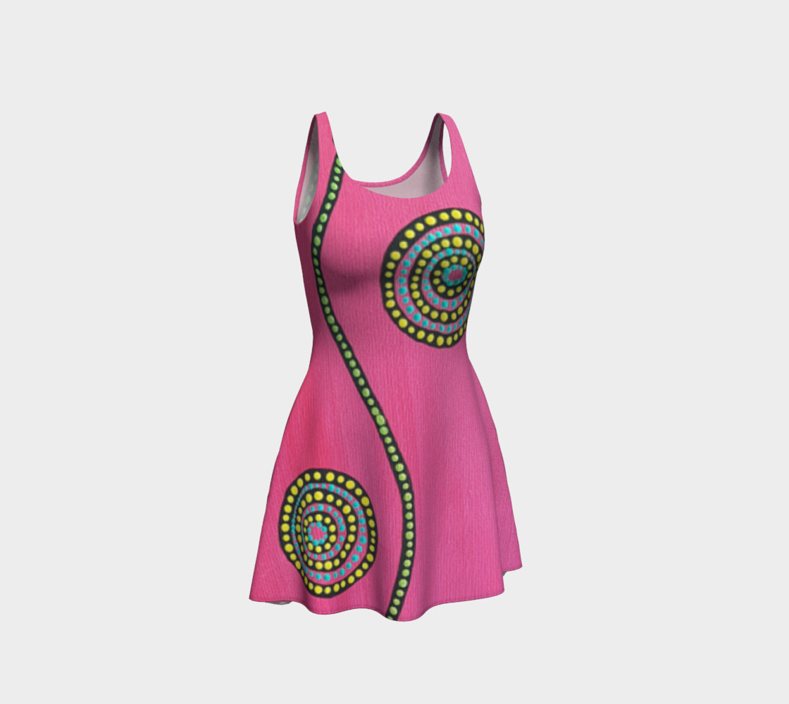 BlinkitArt Magenta Flare Dress preview #1