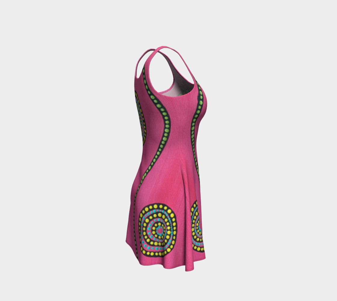 BlinkitArt Magenta Flare Dress preview #4