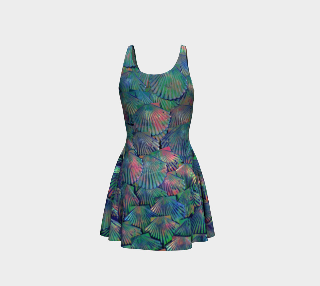 Neon Opal Large-Scale Mermaid Flare Dress preview #3