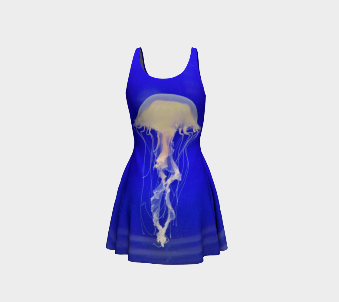 Jelly Black Light Reactive Blue Flare Dress preview #3