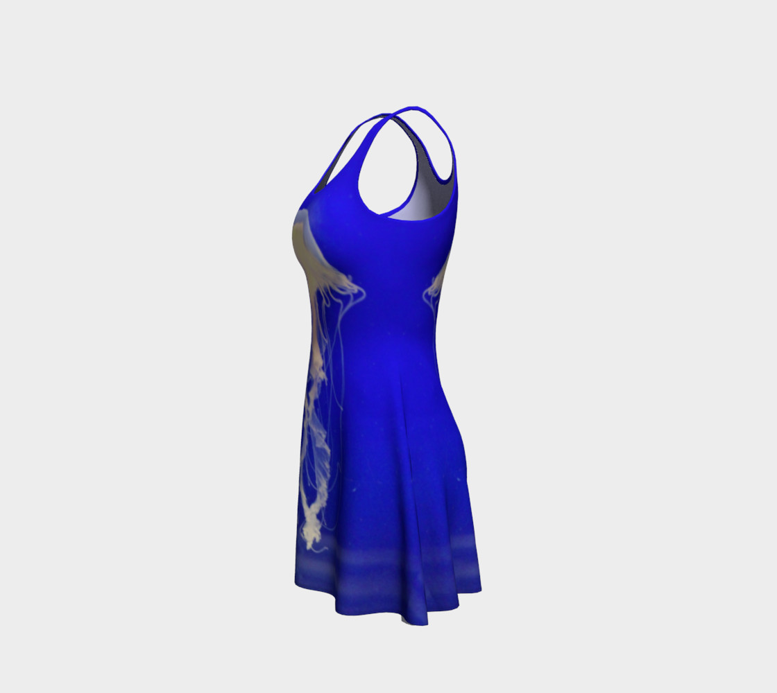 Jelly Black Light Reactive Blue Flare Dress preview #2