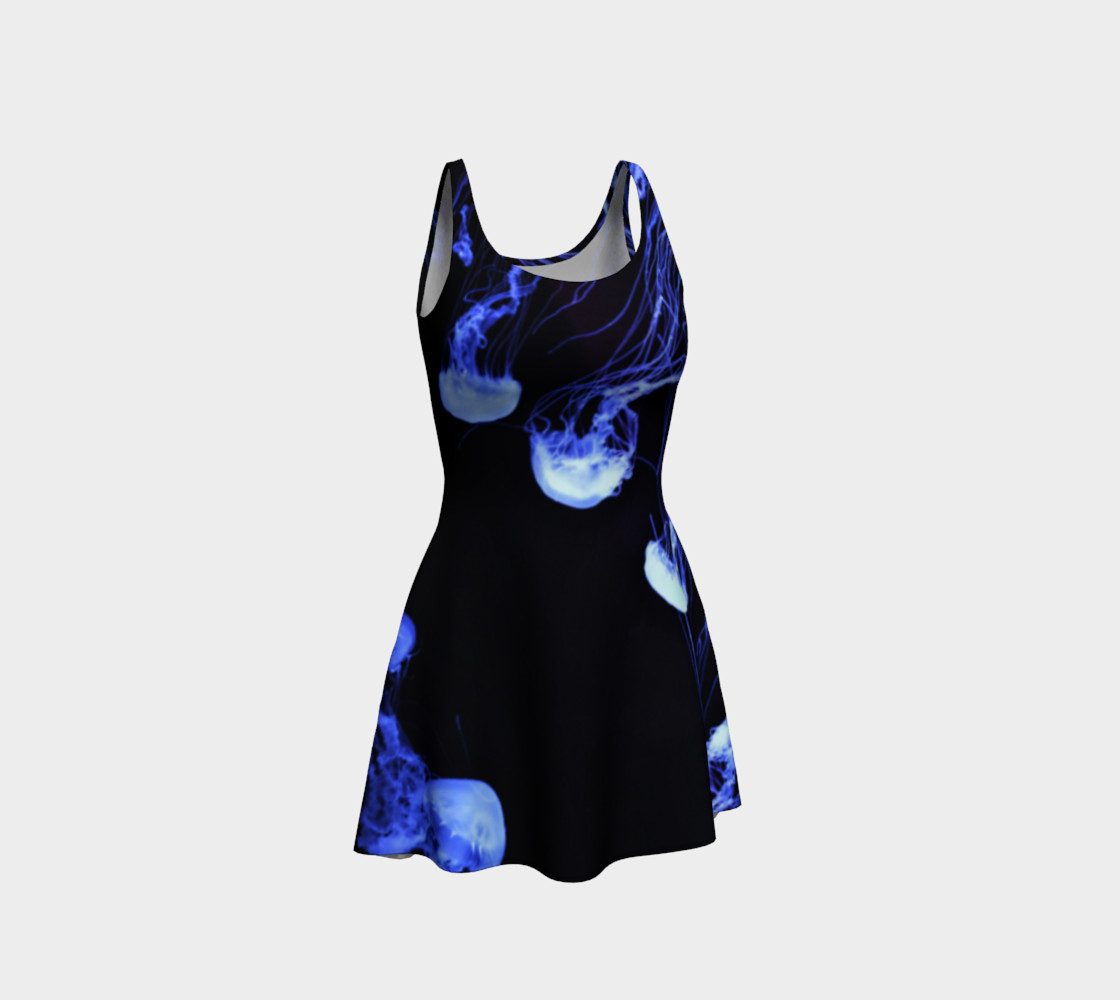 Black Light Dark Jellyfish Accent Flare Dress preview #1