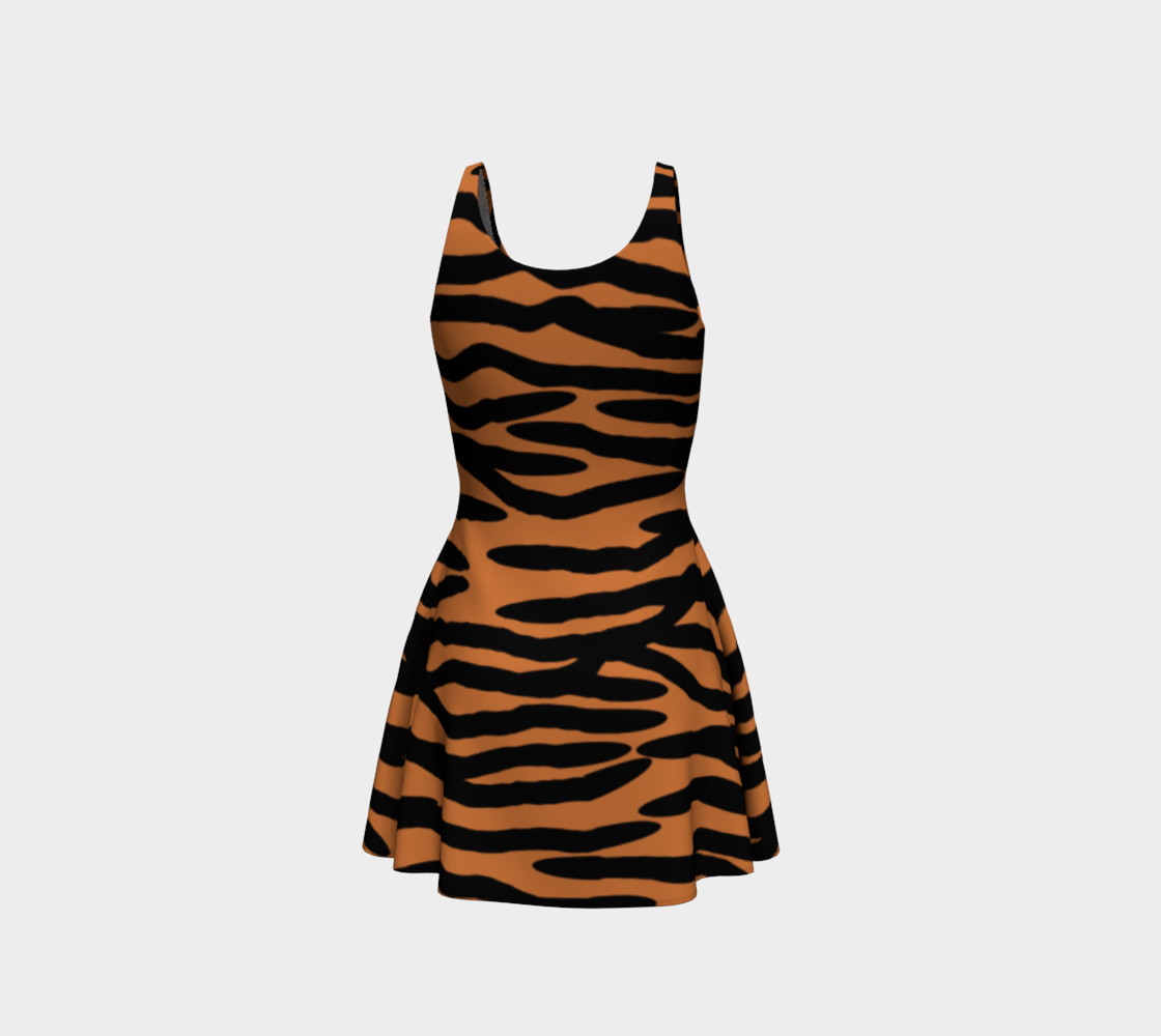 Tiger Skin Pattern Flare Dress preview #3