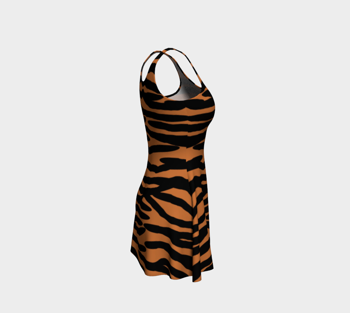 Tiger Skin Pattern Flare Dress preview #4