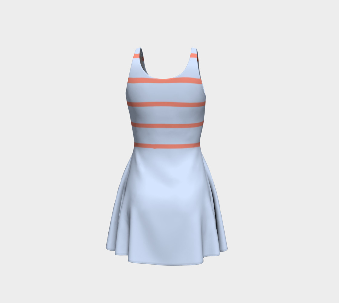 Light Blue and Coral Stripes preview #3