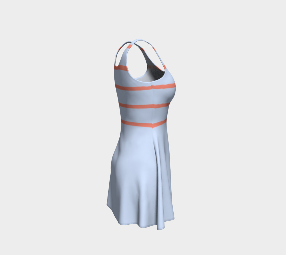 Light Blue and Coral Stripes preview #4