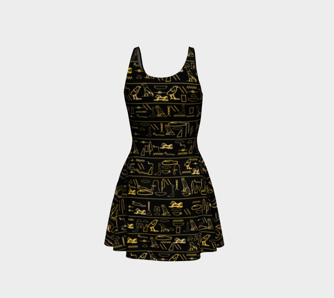 Hieroglyphic Flare Dress preview #3