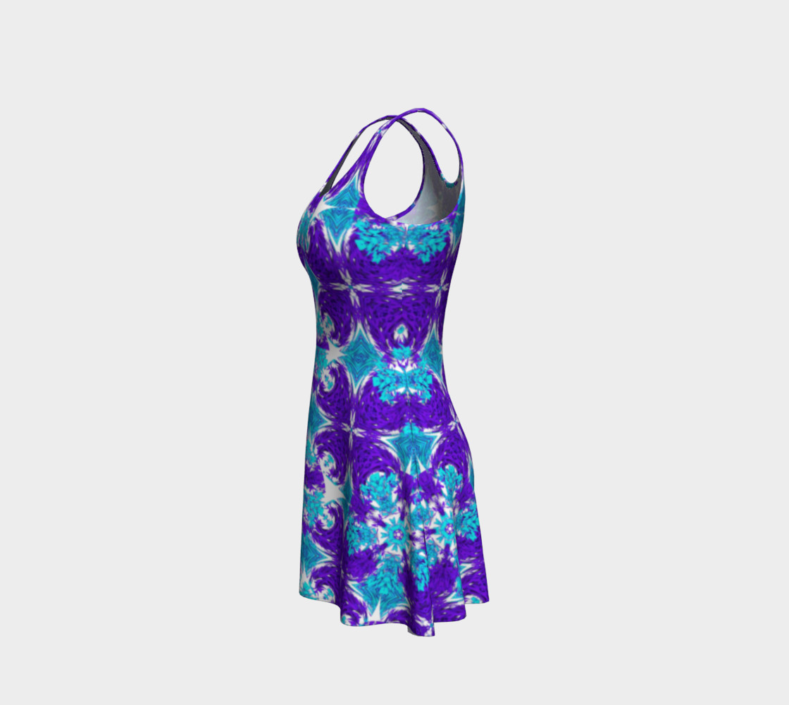 Teal Blue White Pretty Summer Flowery preview #2