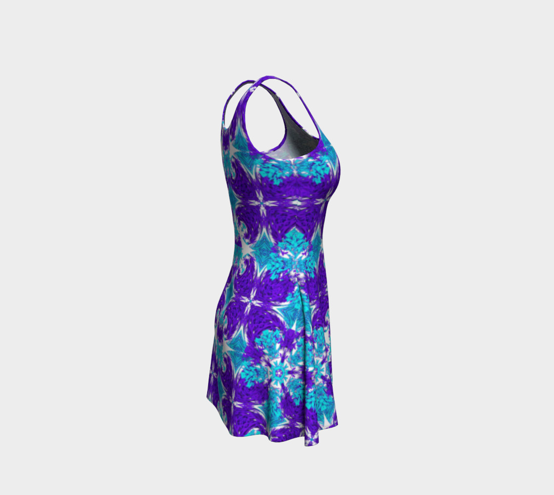 Teal Blue White Pretty Summer Flowery preview #4