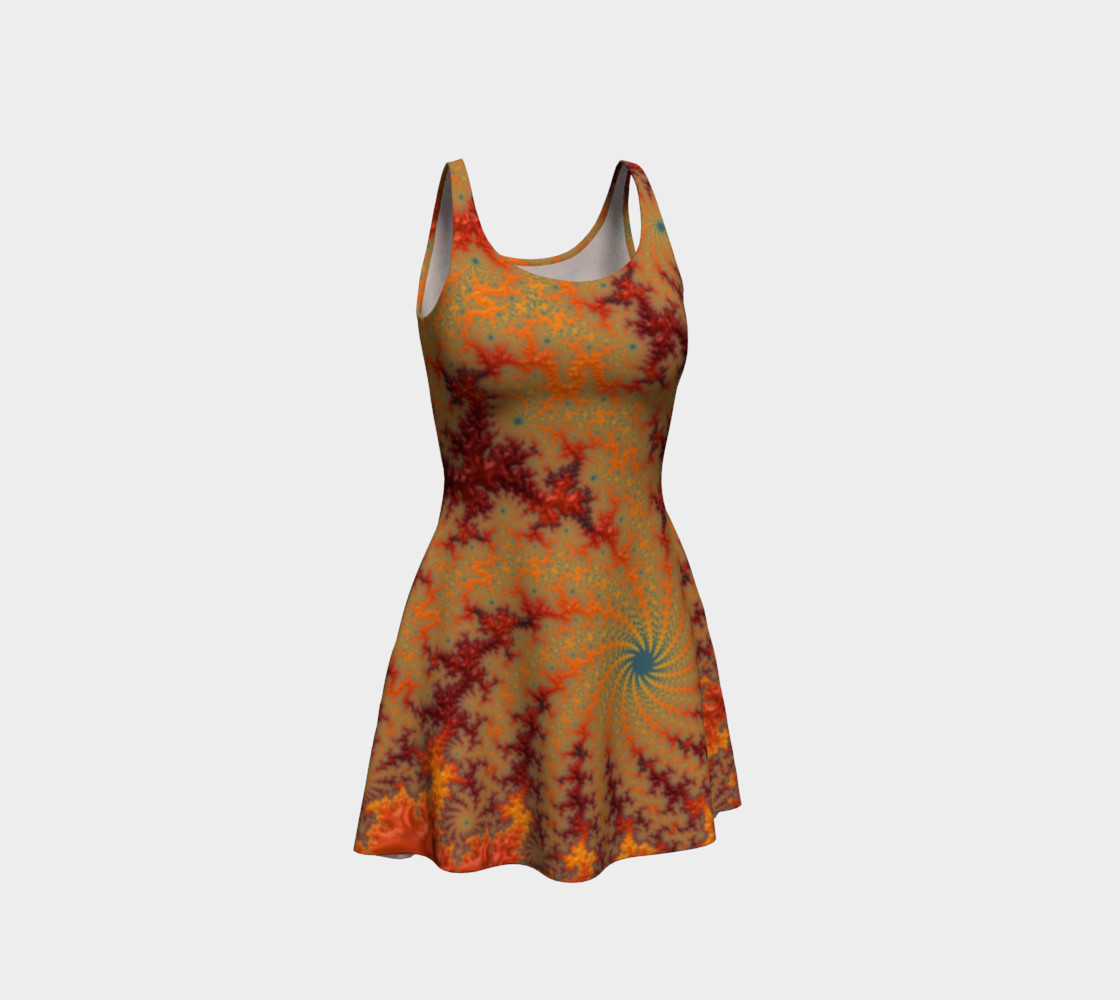 Crimson Alley Flare Dress preview #1