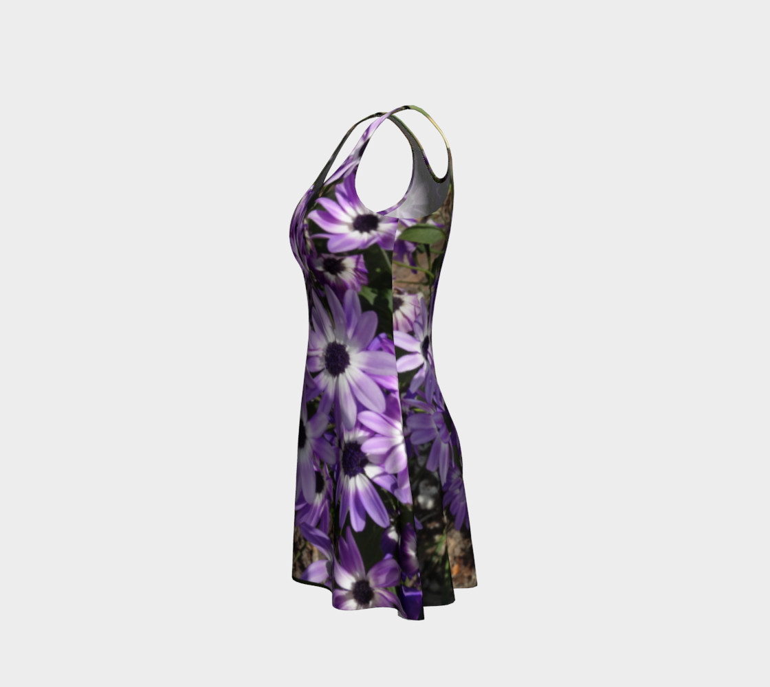 Purple Flowere Flare Dress preview #2