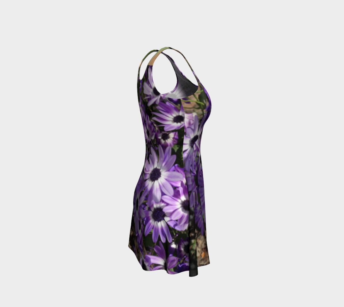 Purple Flowere Flare Dress preview #4
